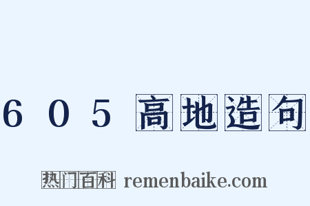 605高地造句是什么意思的图片